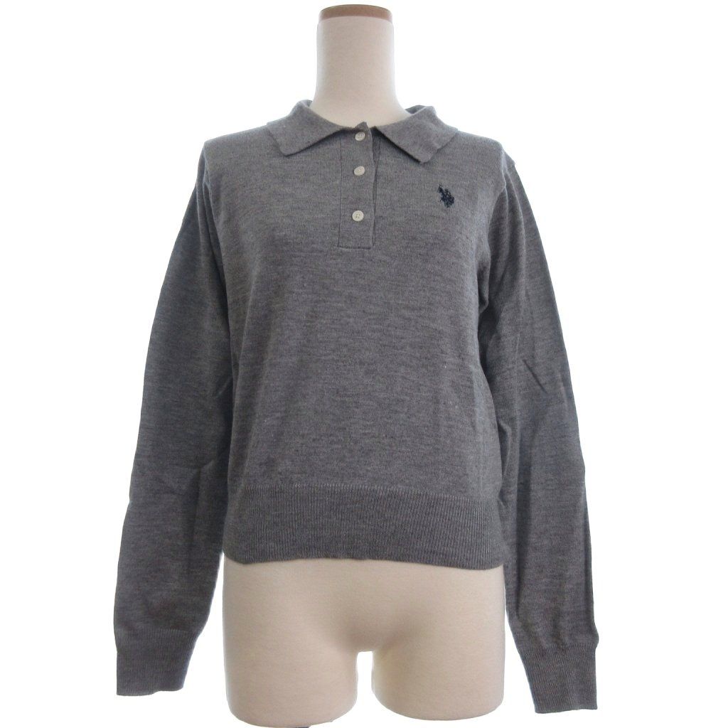 ユーエスポロアッスン U.S.POLO ASSN ニットポロシャツ 長袖 鹿の子