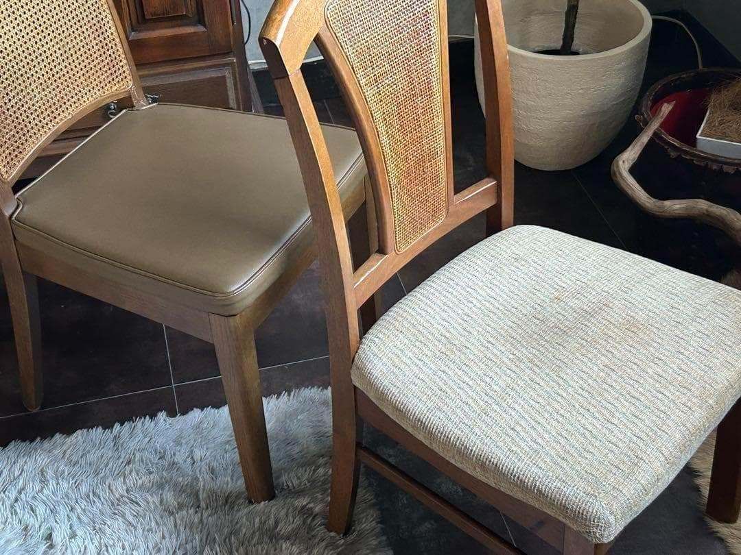 飛騨産業 マルニ木工 ヴィンテージチェア ラタンバックチェア 2脚