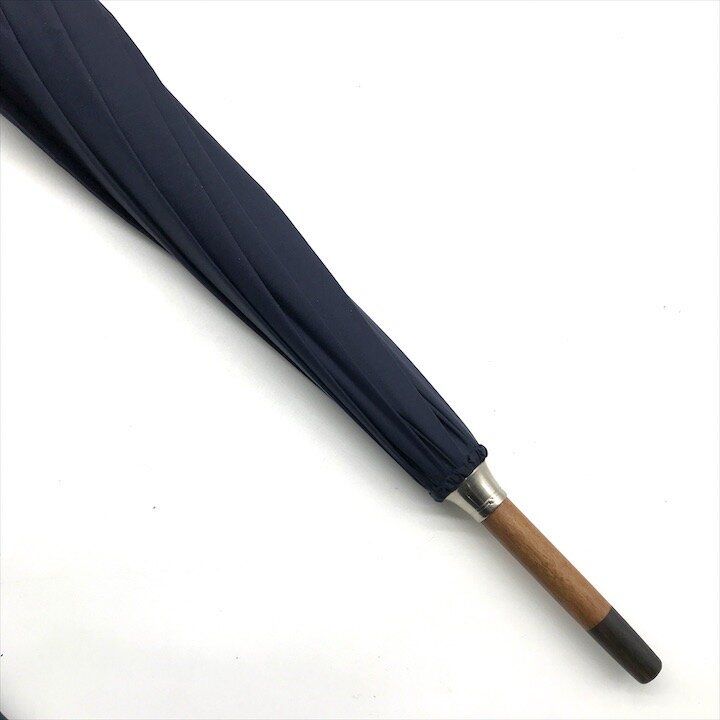 美品 HERMES エルメス ロゴ カバー付き ウッド 長傘 傘 レイングッズ