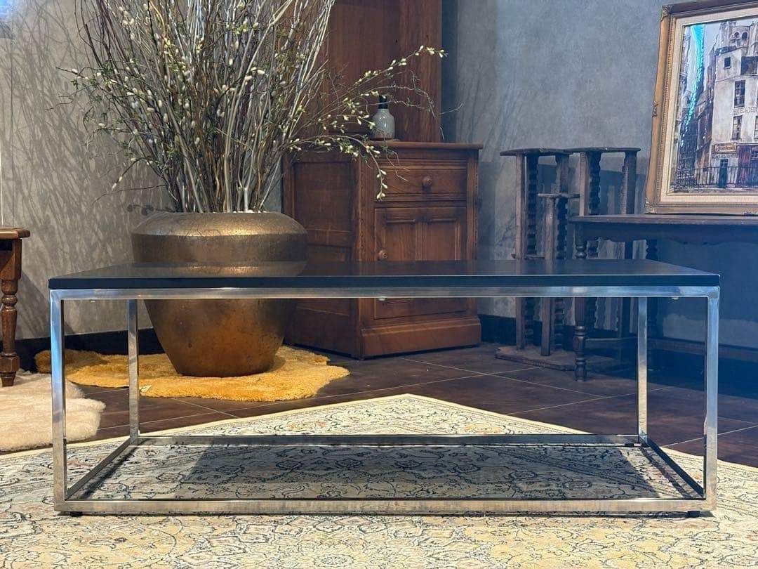 ローテーブル センターテーブル フラットローテーブル ブラック モダン