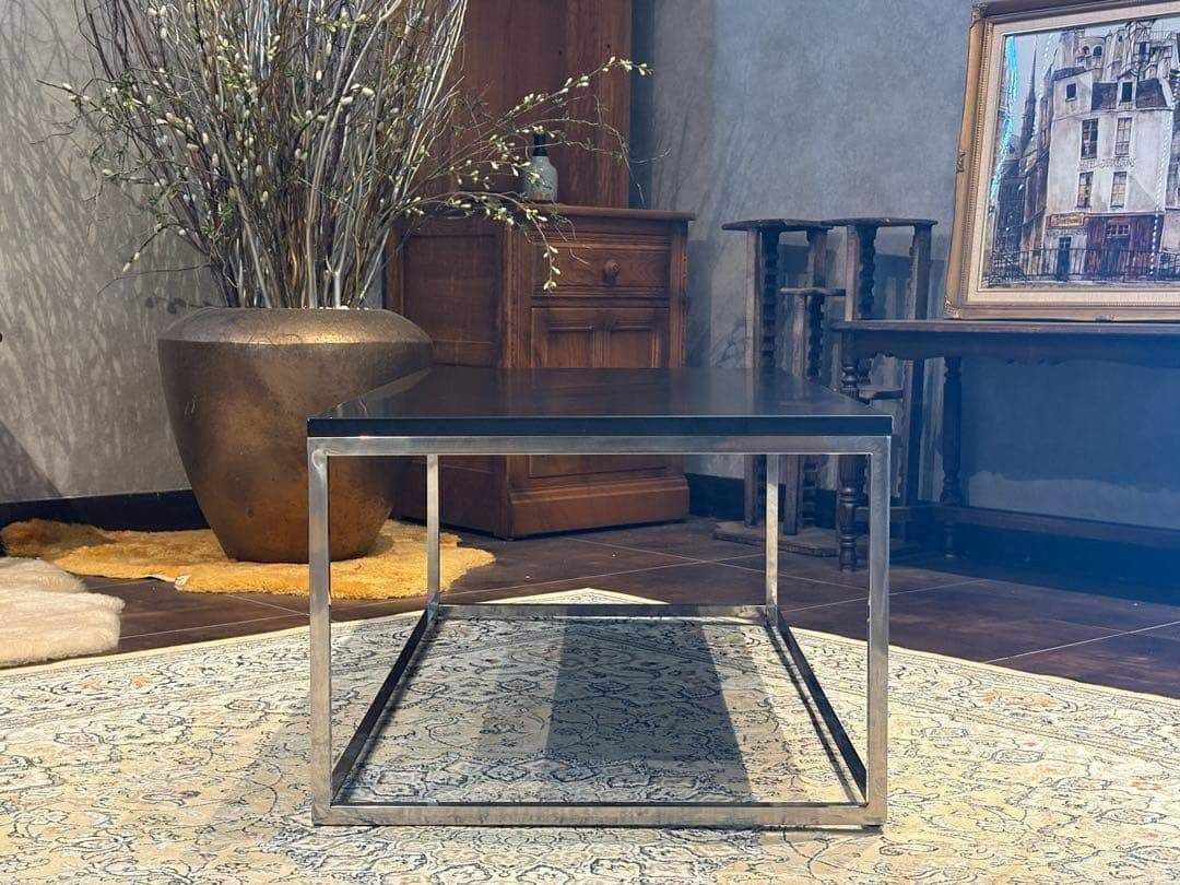 ローテーブル センターテーブル フラットローテーブル ブラック モダン