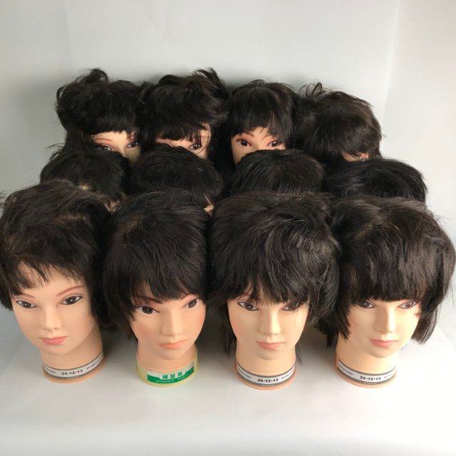 □□ 標準仕様適合モデルウィッグ まとめ12個 美容師実技試験用 株式