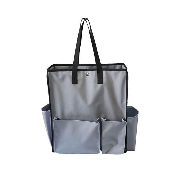 BM トートバッグ 掃除用品入れ ブラック ナイロン製 清掃用品 持ち運び用 収納バッグ 生活用品 生活雑貨 日用品