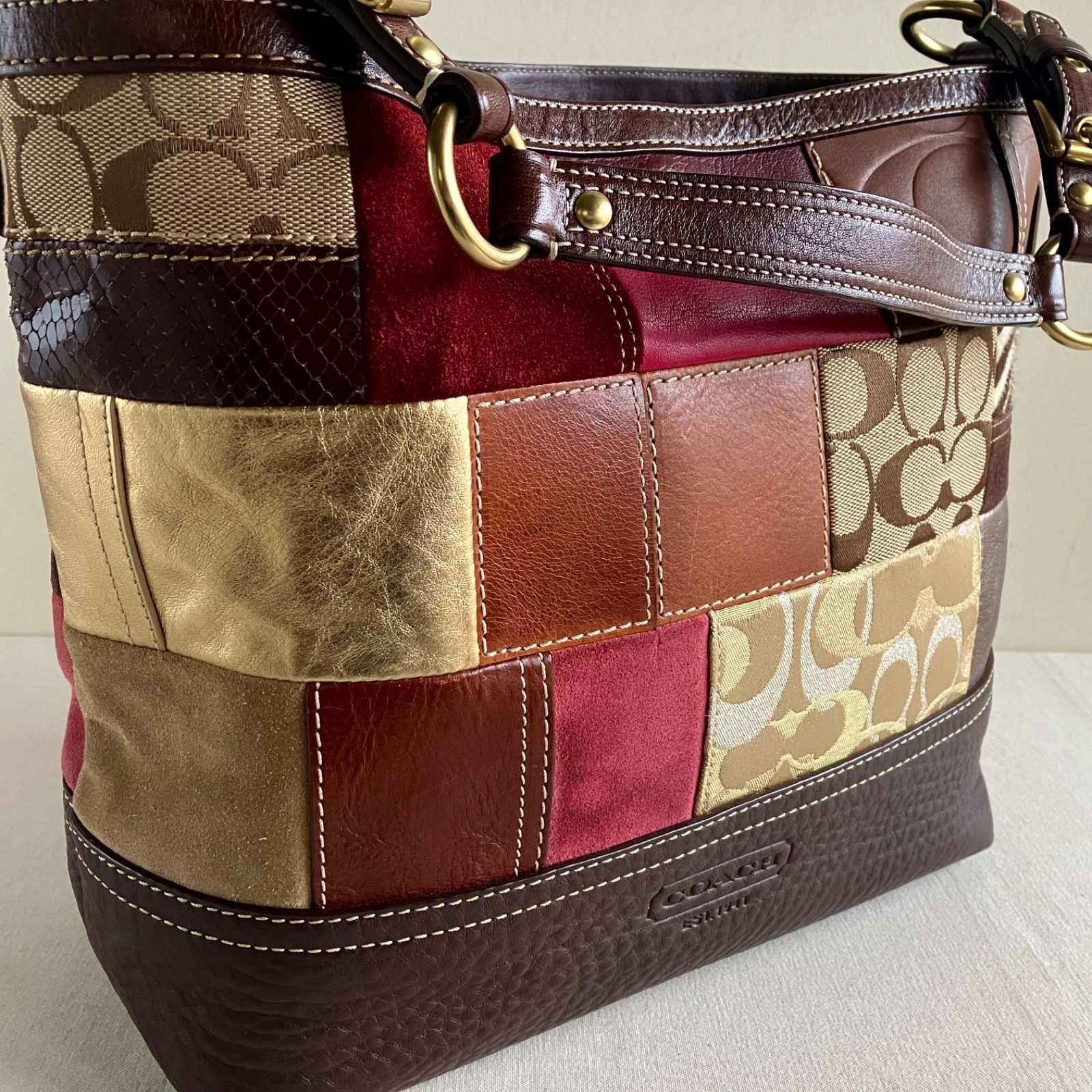 お値下げ中　美品　COACHトートバッグ y2k handbag vintage OneMall provides Mercari products: Rare Coach Vintage Multicolor