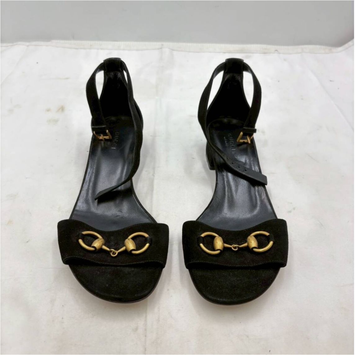 ❗️✨定番ホースビット✨❗️】GUCCI スエードサンダル 37 ブラック