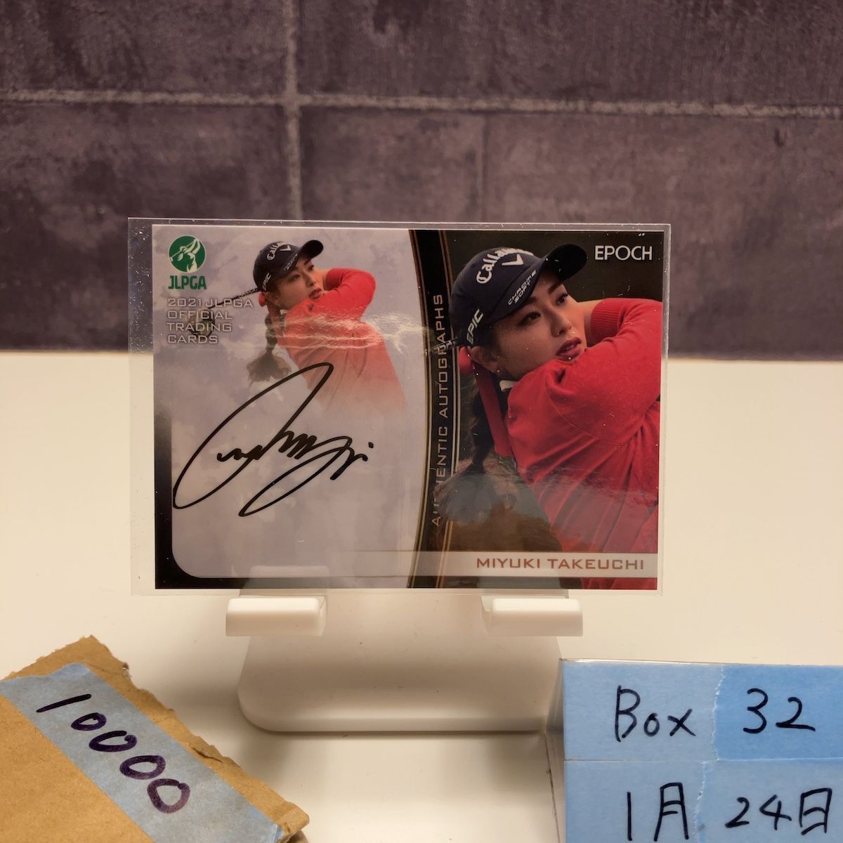 2021 EPOCH JLPGA 竹内美雪 Miyuki Takeuchi 76/98 直筆サインカード 女子プロゴルフ カード
