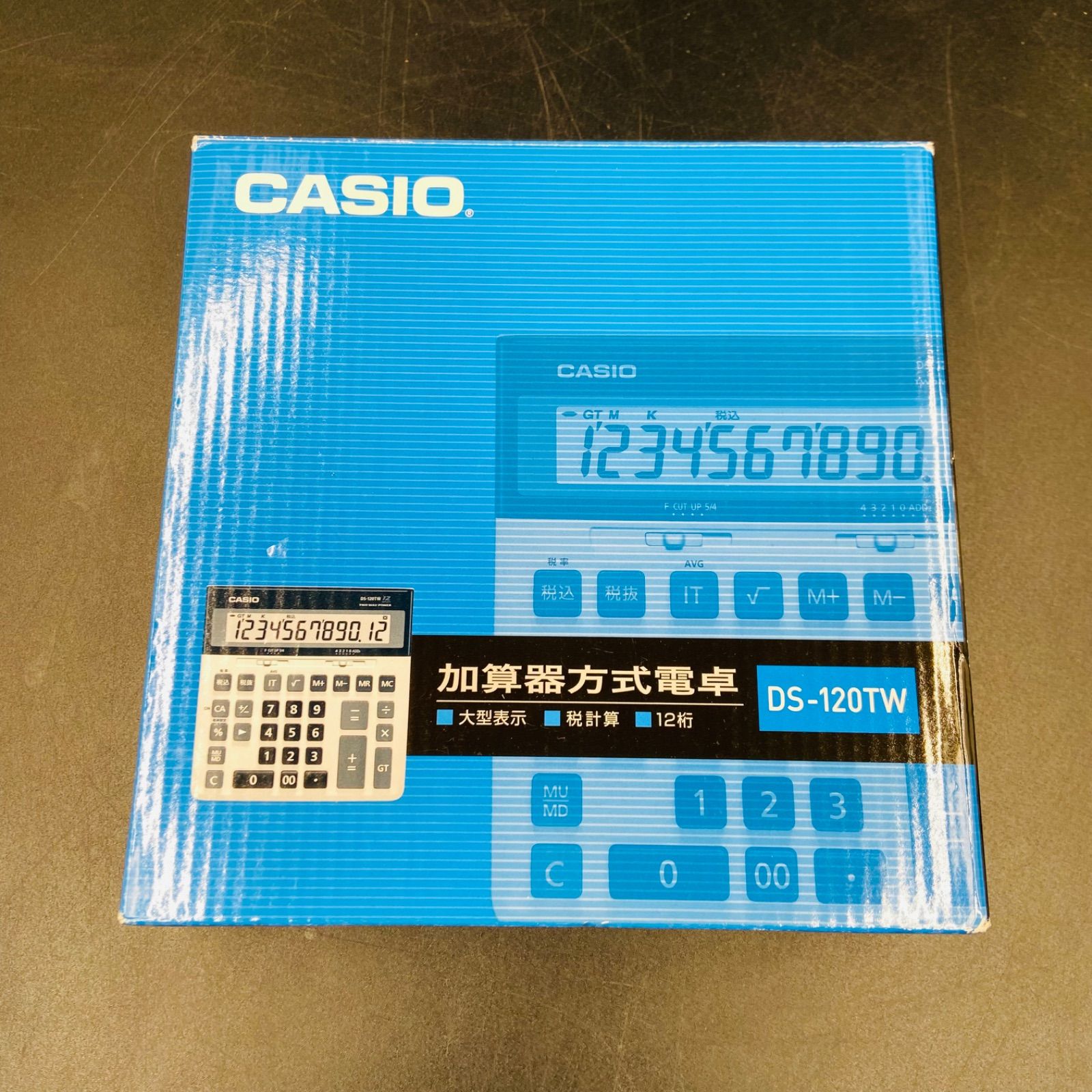 CASIO DS-120TW 加算式電卓加算器方式電卓大型表示税計算12桁| Buyee 