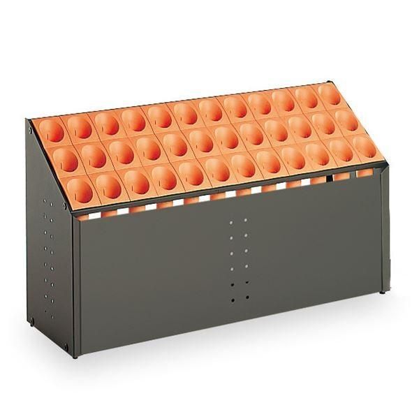 傘立て C36 36本立 幅972mm オレンジ スチール 樹脂製脚付 アンブレラ