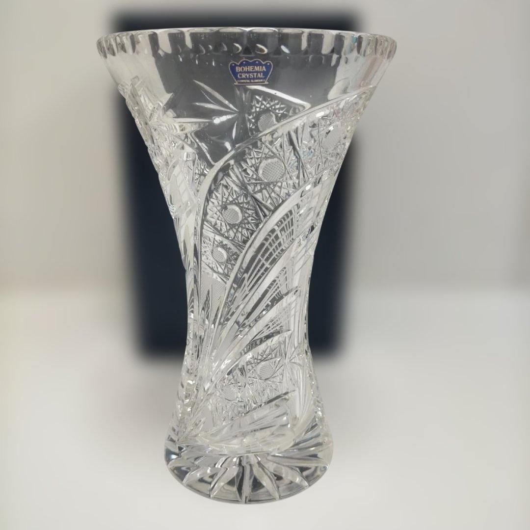 ELBE crystal ボヘミアクリスタル 花瓶 フラワーベース クリスタル