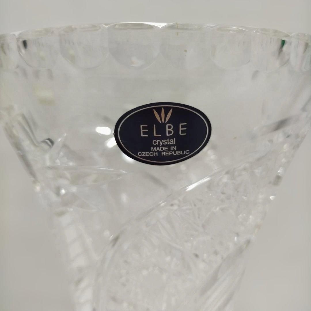 ELBE crystal ボヘミアクリスタル 花瓶 フラワーベース クリスタル