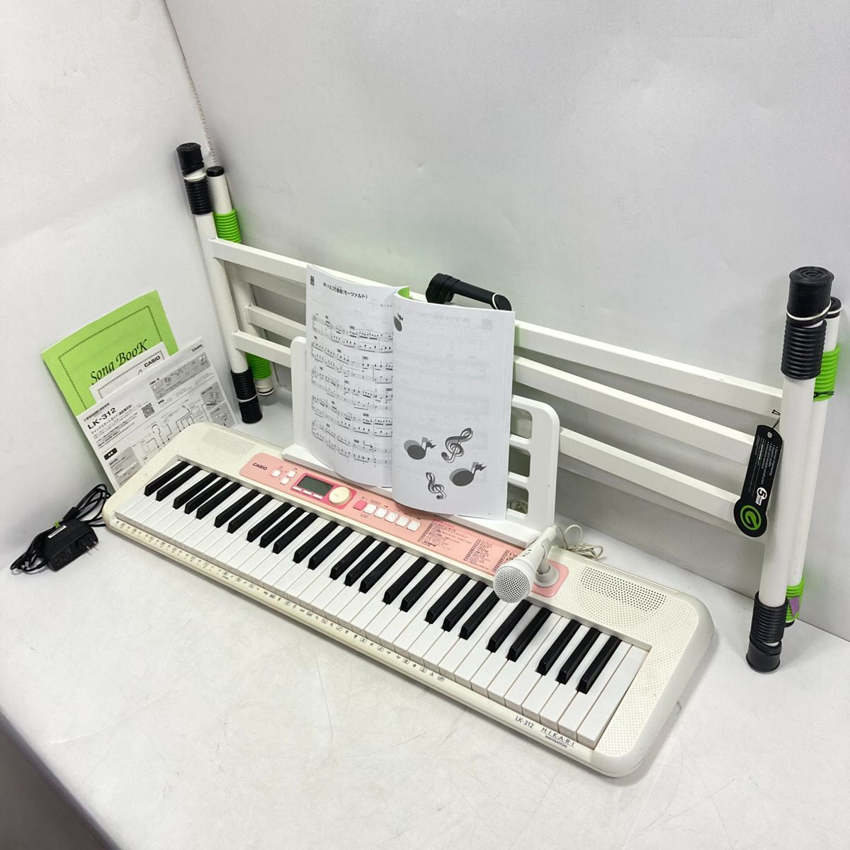 出音良好♪ CASIO カシオ 61鍵盤 電子キーボード LK-312 光