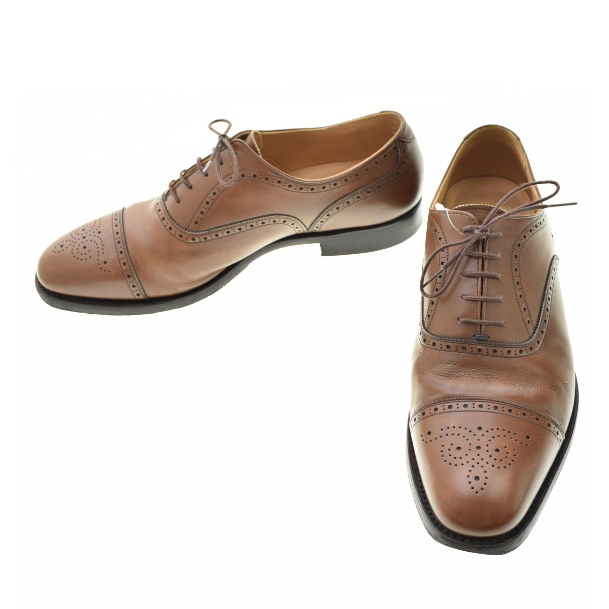 SCOTCHGRAIN】5250 内羽根 キャップトゥ メダリオンレザーシューズ