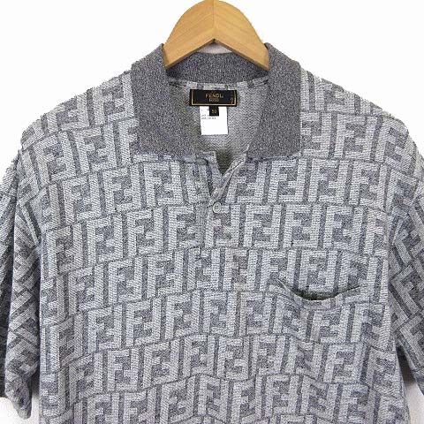 フェンディ FENDI ポロシャツ シャツ トップス ズッカ柄 コットン 半袖