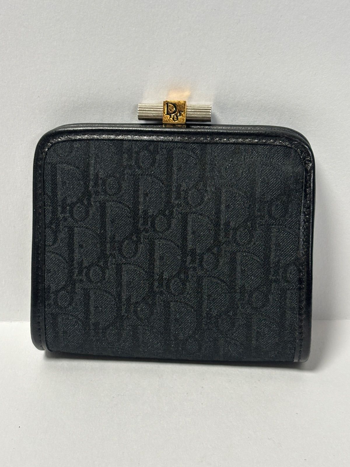Dior がま口 小銭入れ 財布 トロッター ブラック - メルカリ