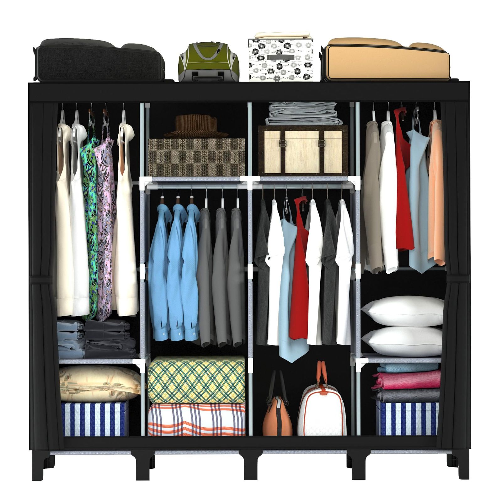 簡易ポータブル組立クローゼット 防湿・防塵・防カビの不織布