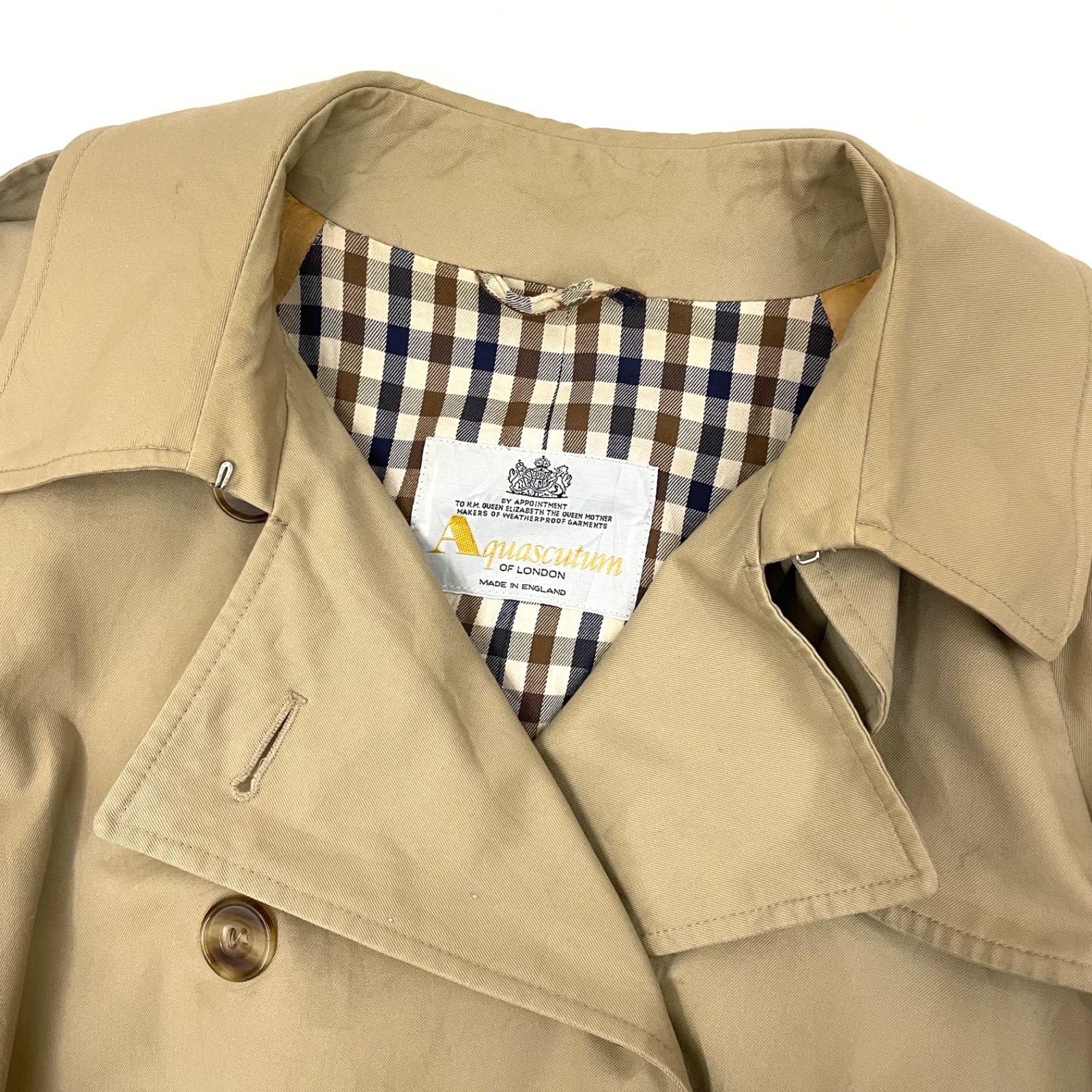 イングランド製 Aquascutum トレンチコート レディース ベージュ 