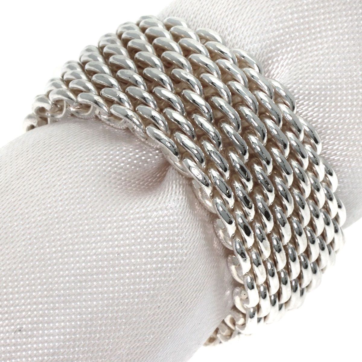 TIFFANY&Co. ティファニー サマセット メッシュ リング・指輪 SV