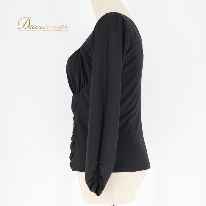 社交ダンス 衣装 トップス ブラウス ブラック系 チャコットロイヤル