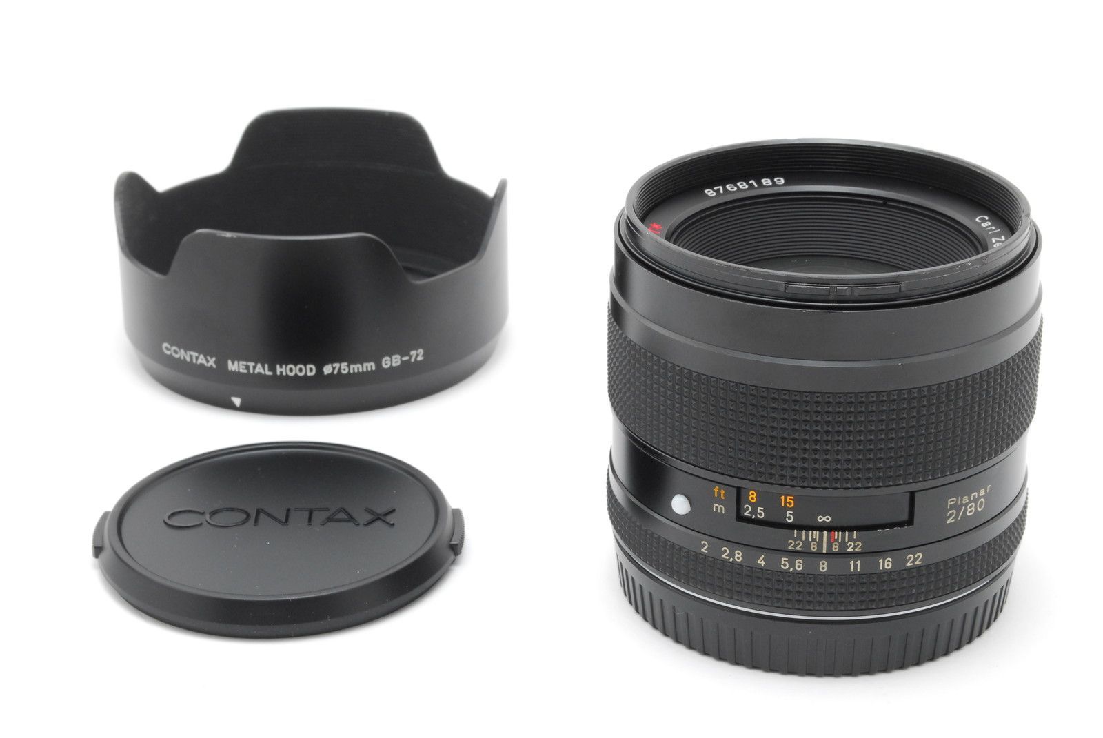 美品】コンタックス レンズ Contax Carl Zeiss Planar T* 80mm F/2