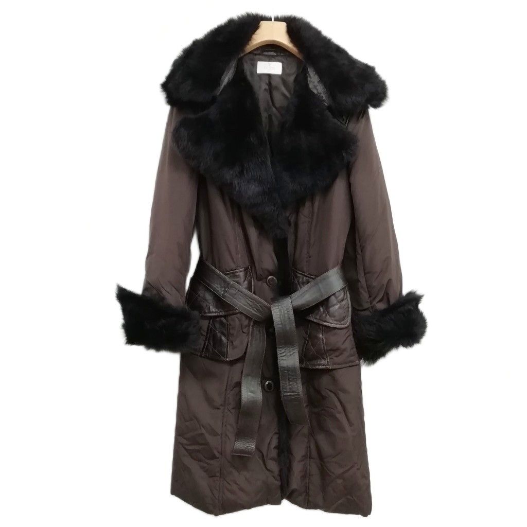 エレガンス Elegance ナイロン レザー フェイクファー 切替 ロング