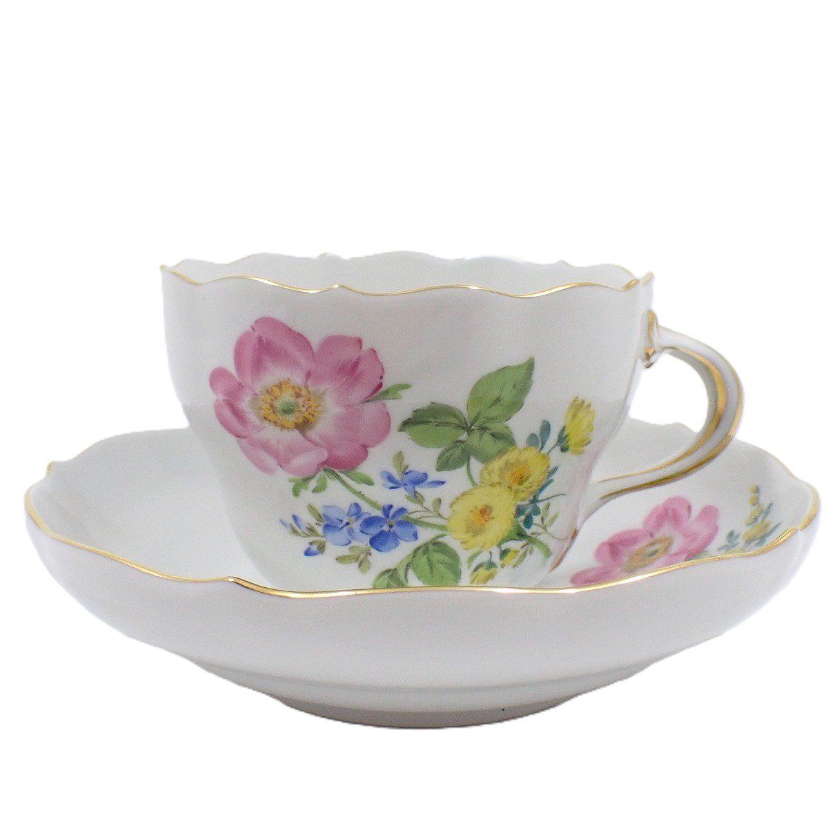 MEISSEN マイセン ベーシックフラワー 三つ花 カップ＆ソーサー