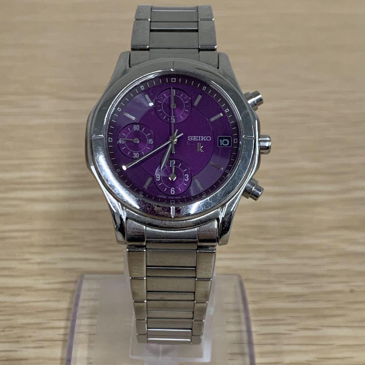 seiko セイコー ルキア クロノグラフ パープル g2 レディース クオーツ 