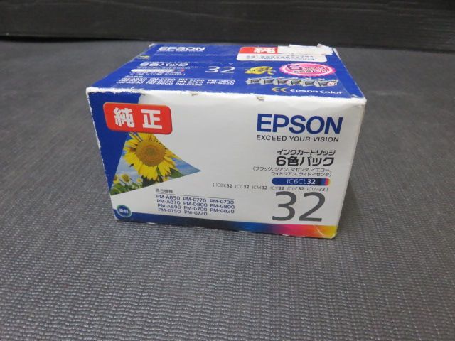【純正】EPSON　IC-32、6色×2　計12箱　期限切れ