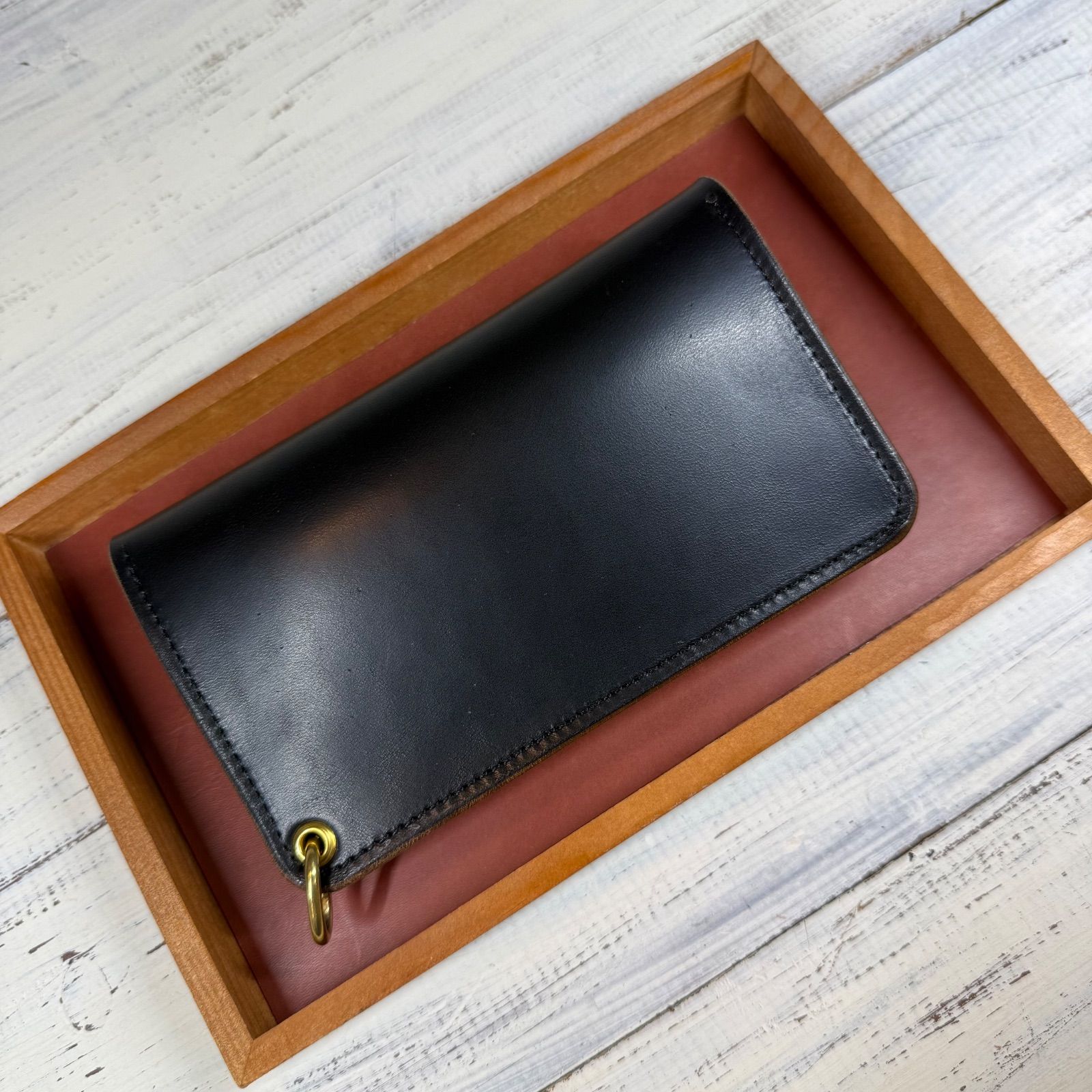 トラッカーウォレット ミドル 2層】ホースバット ゴールド universal