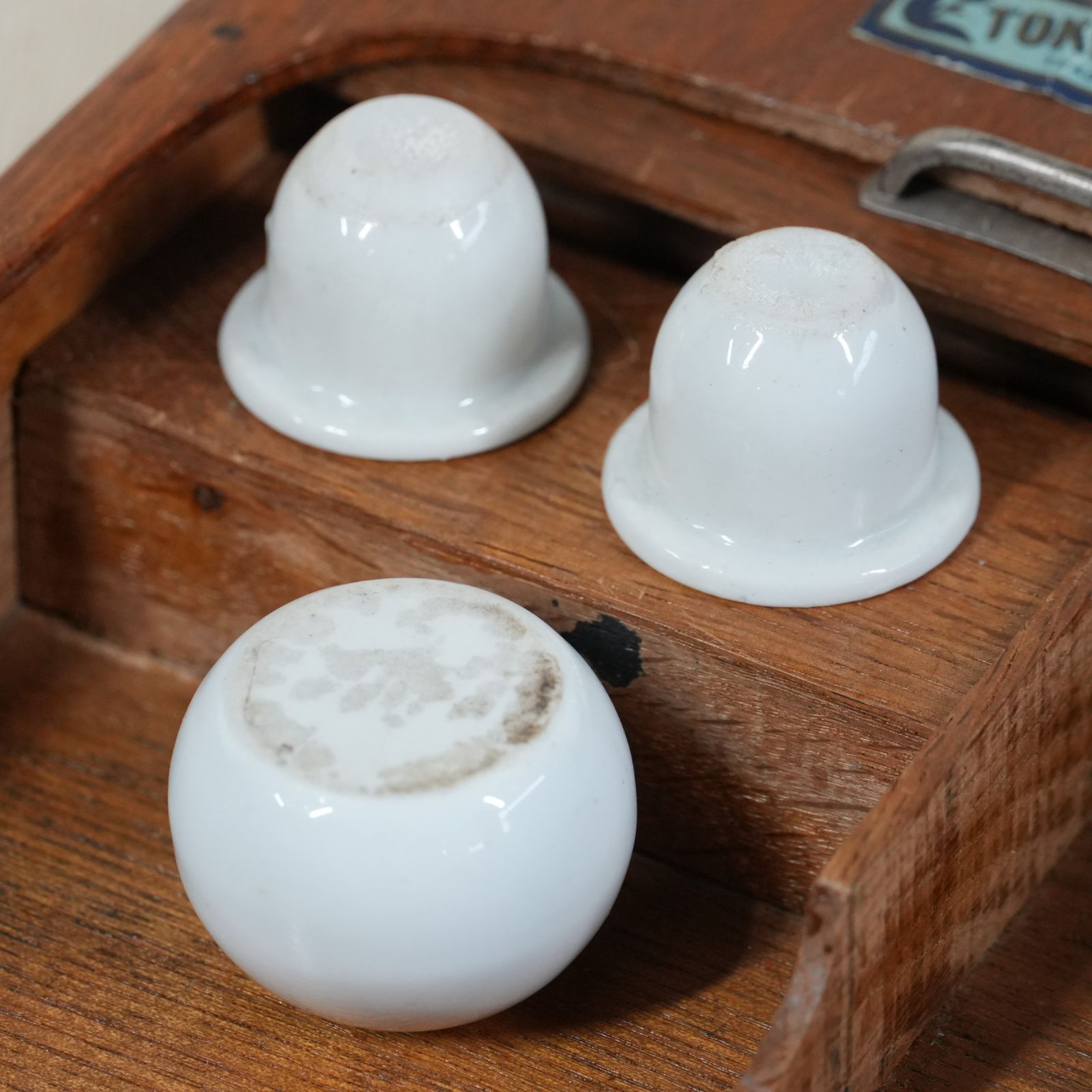 IM] ジャンク レトロ TOKUSEWI 蛇腹式 木箱 硯箱 筆箱 小物入れ 現状品