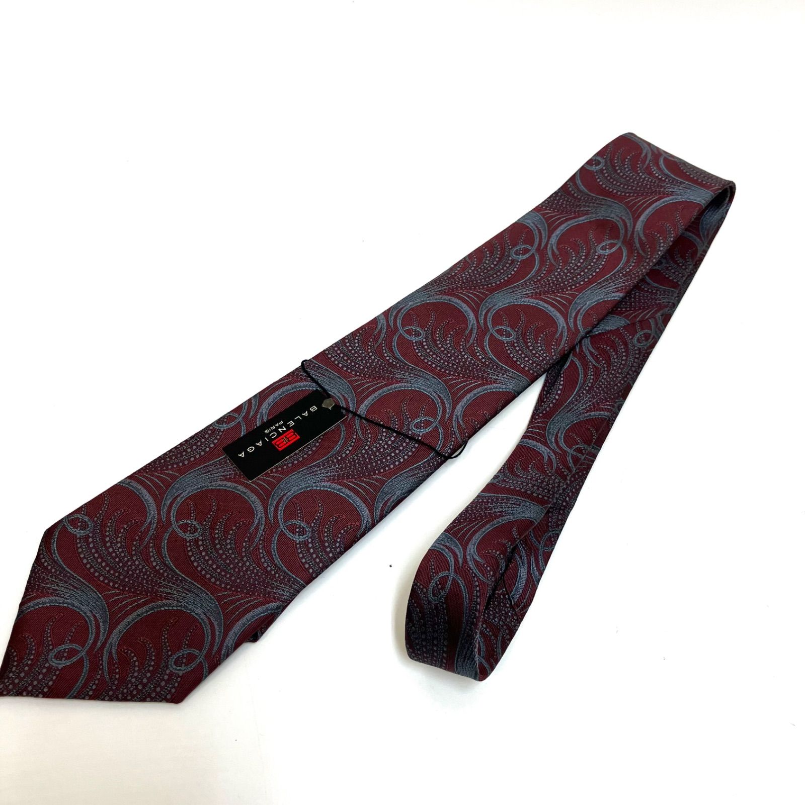 BALENCIAGA＊バレンシアガ ネクタイ 絹100％ 日本製 ボルドー