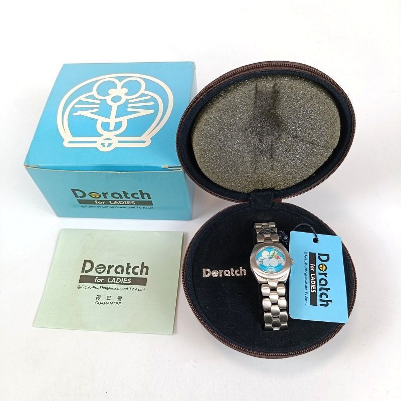 希少 Doratch ドラッチ ドラえもん レディース腕時計 1998 シルバー 未