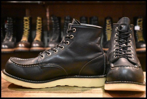 8E 良品 08年】レッドウィング 8130 アイリッシュセッター 黒 ブラック