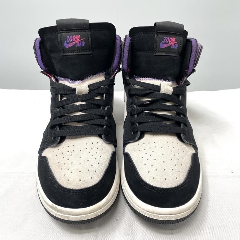 【中古】Paris Saint-Germain×NIKE AIRJORDAN1 HighZoomAirCMFT White/Black 26cm DB3610-105 パリサンジェルマン×ナイキ[17]