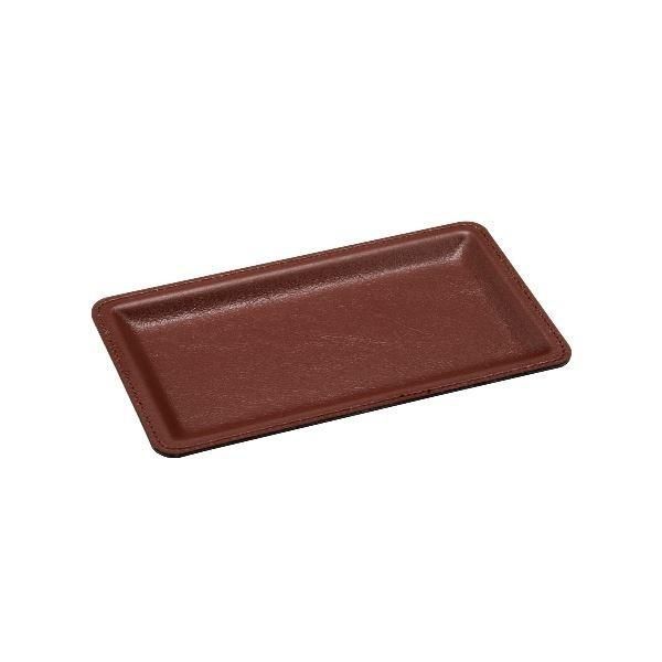 (まとめ）オープン工業 レザー調カルトン KN-62 茶〔×5セット〕
