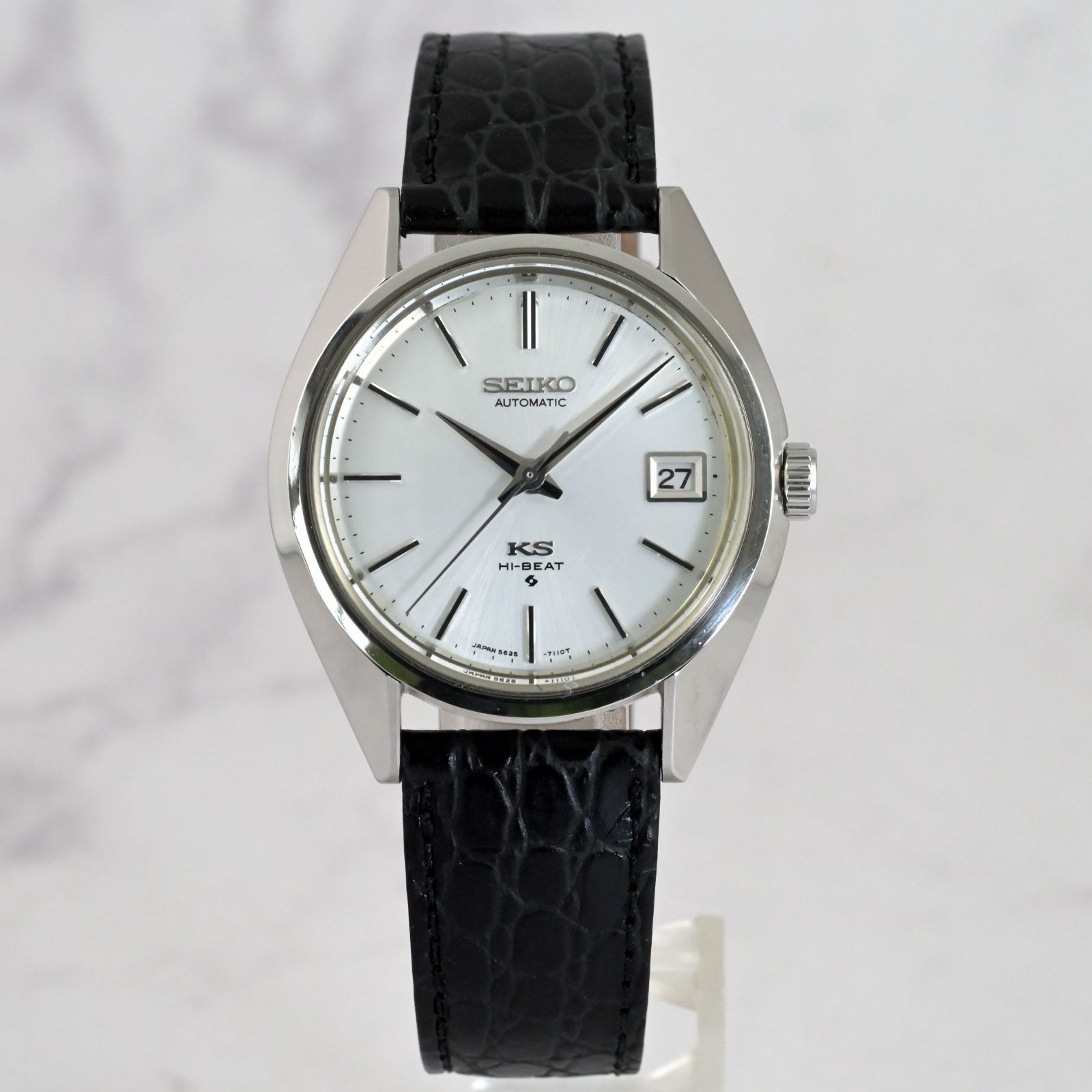 美品 【1971年製・純正尾錠付】 動作良好 SEIKO キングセイコー KING 