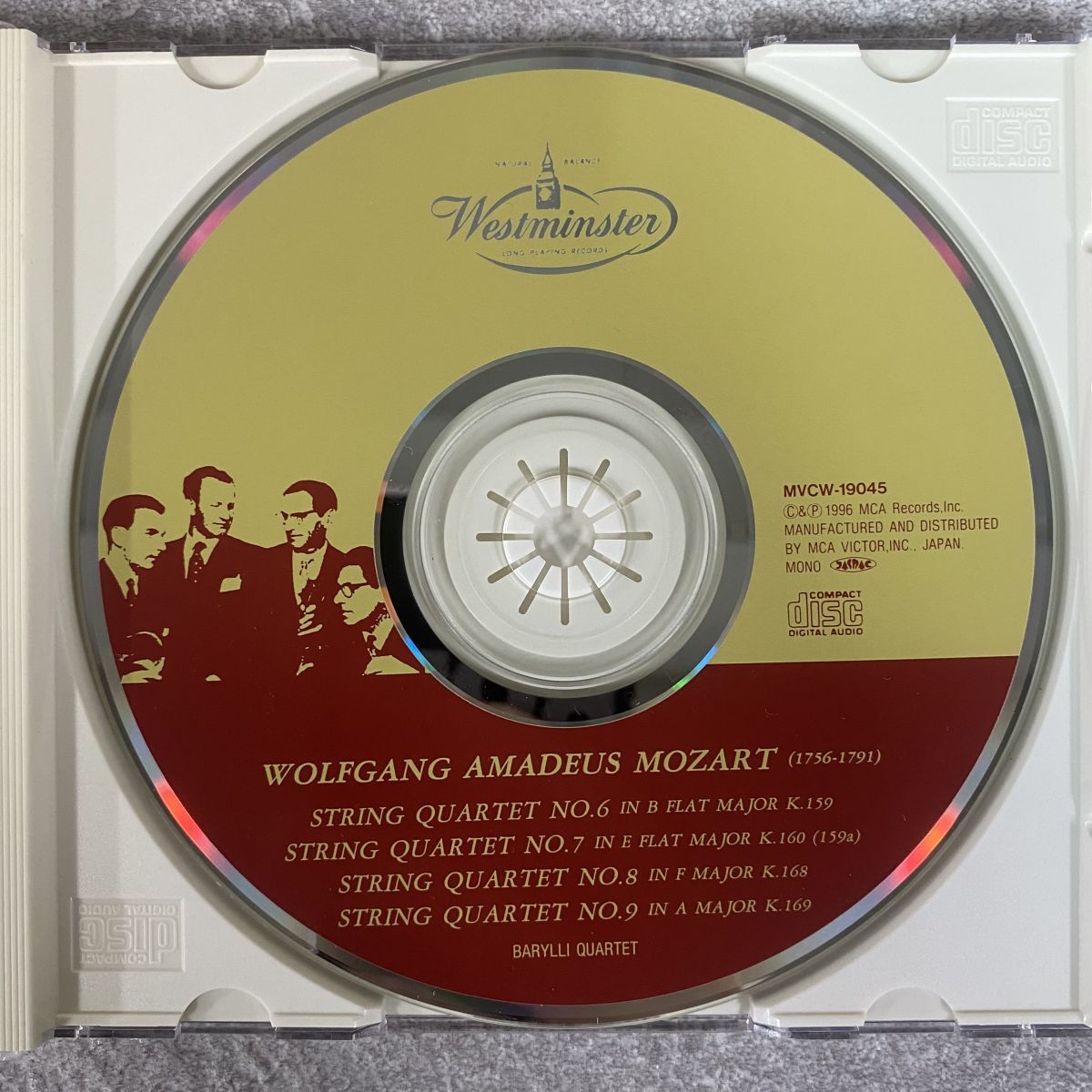 帯付CD/Barylli Quartet, Wolfgang Amadeus Mozart / String Quartets