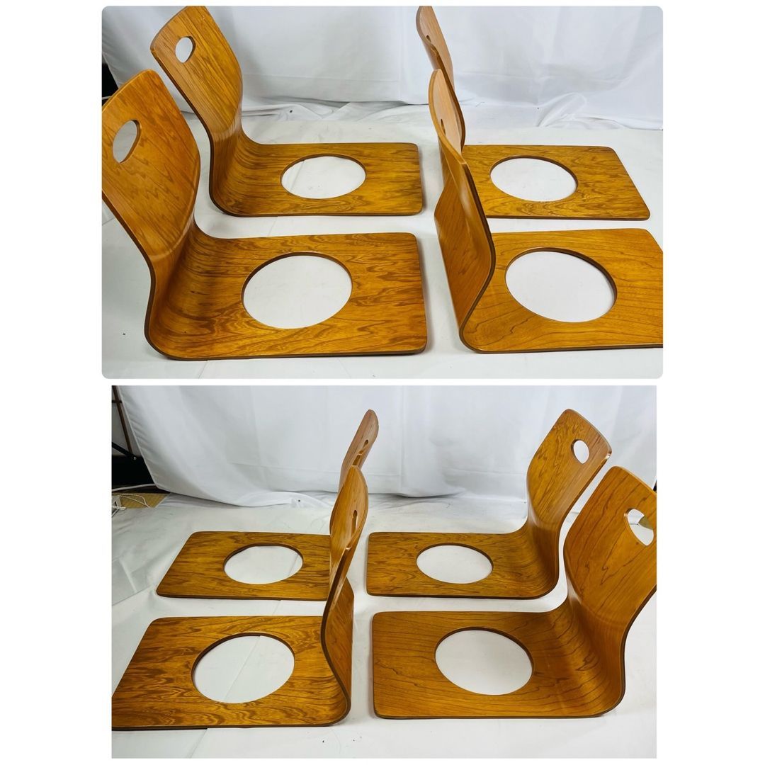 良品】 曲げ椅子 8脚セット 木製 アンティーク 昭和レトロ - メルカリ