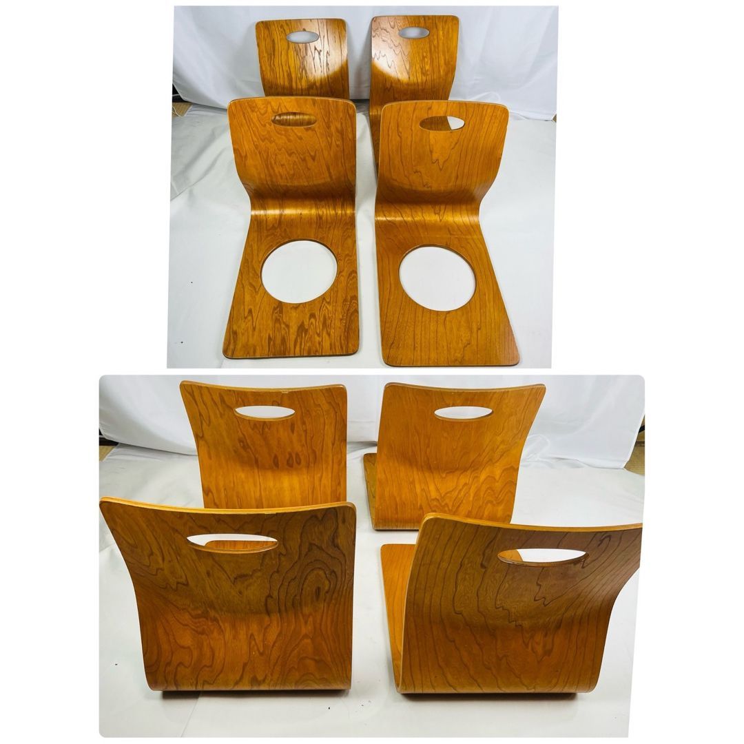 良品】 曲げ椅子 8脚セット 木製 アンティーク 昭和レトロ - メルカリ