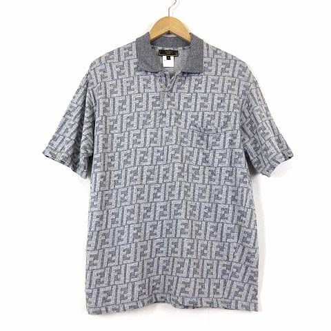 フェンディ FENDI ポロシャツ シャツ トップス ズッカ柄 コットン 半袖