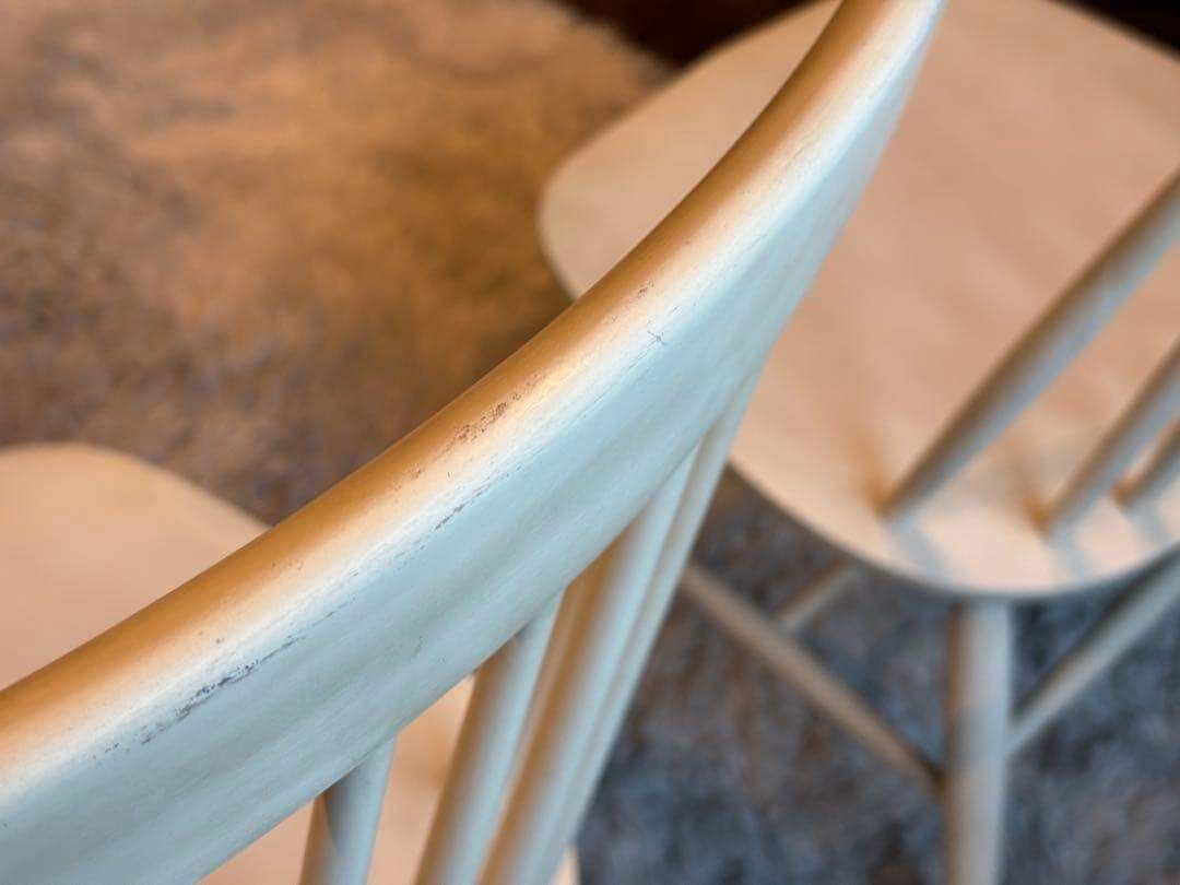 ①太平 ウィンザーチェア ホワイト ゴールドスミスチェア 2脚セット IZ