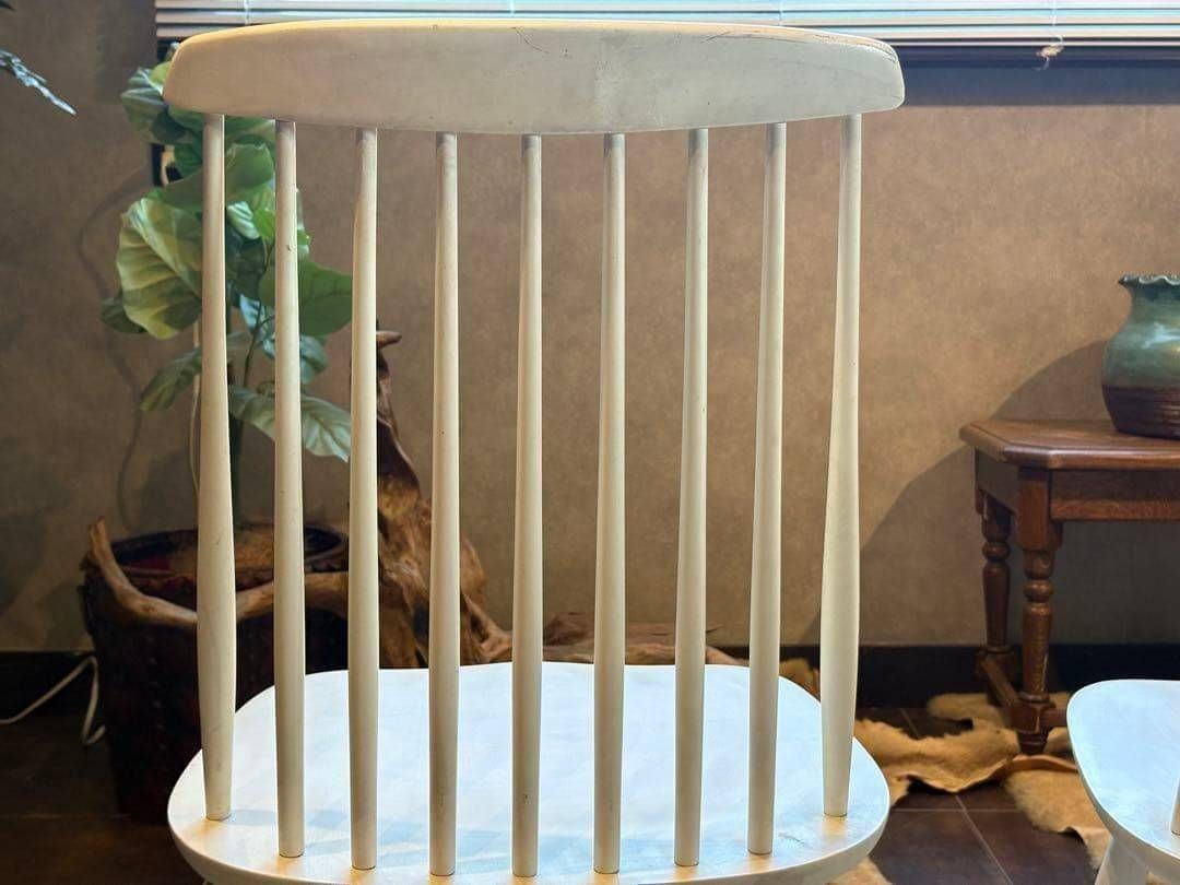 ①太平 ウィンザーチェア ホワイト ゴールドスミスチェア 2脚セット IZ