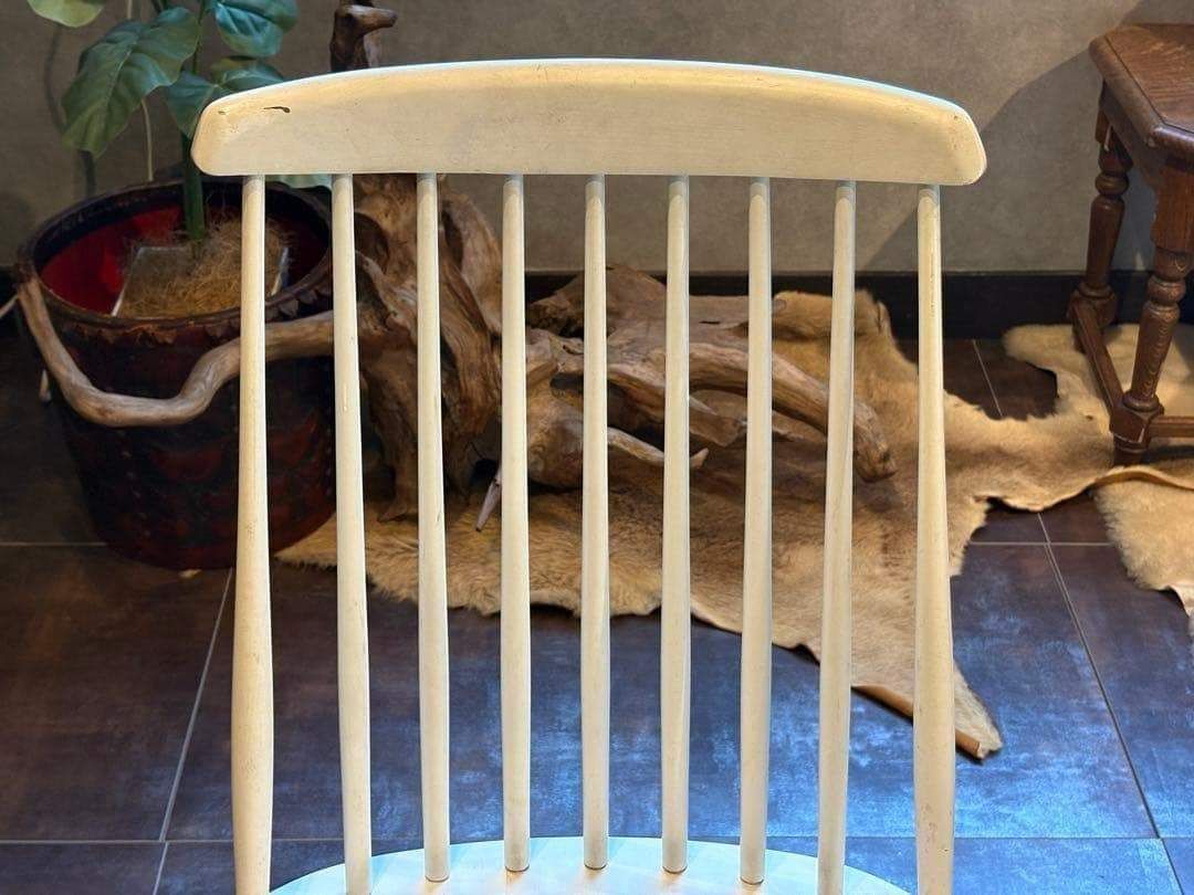 ①太平 ウィンザーチェア ホワイト ゴールドスミスチェア 2脚セット IZ