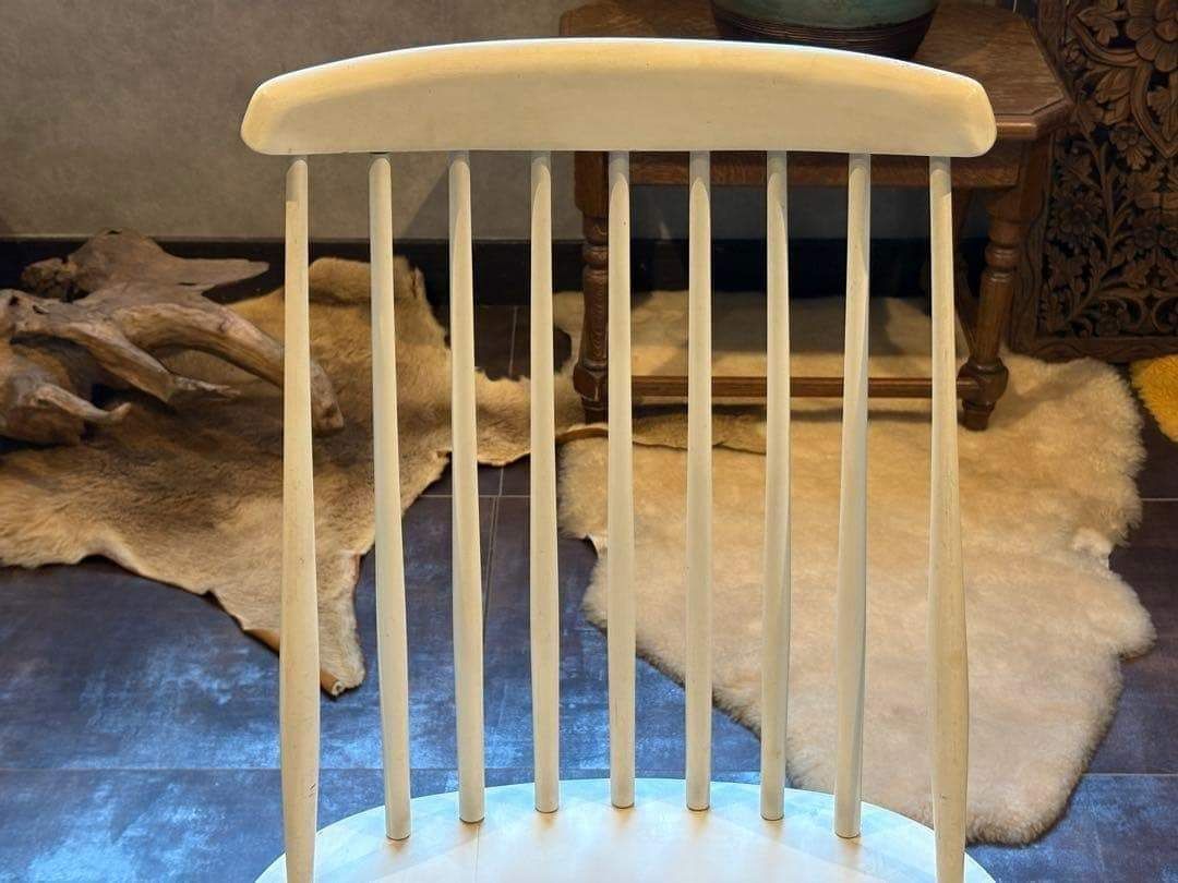 ①太平 ウィンザーチェア ホワイト ゴールドスミスチェア 2脚セット IZ