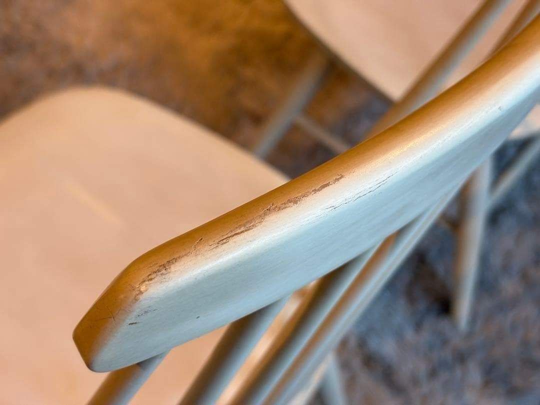 ①太平 ウィンザーチェア ホワイト ゴールドスミスチェア 2脚セット IZ