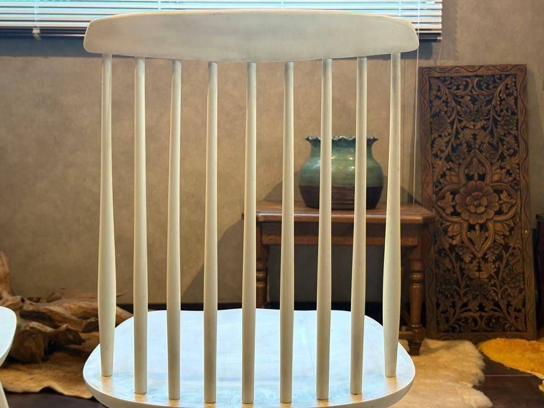 ①太平 ウィンザーチェア ホワイト ゴールドスミスチェア 2脚セット IZ