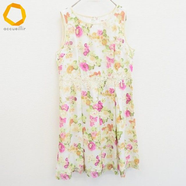 スーパービューティー Super Beauty ワンピース スリーブレス 花柄 総