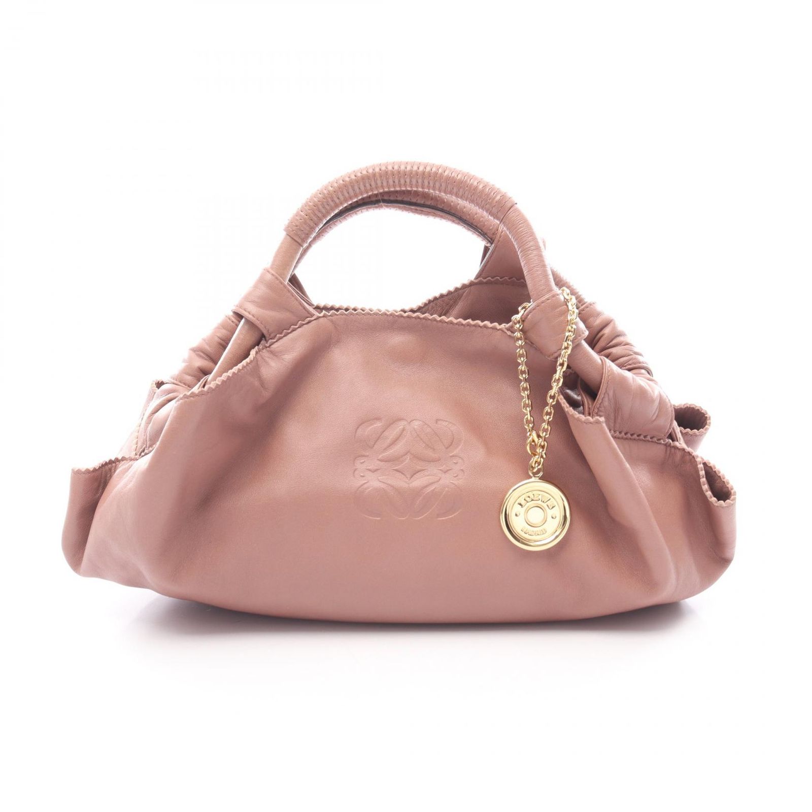 ロエベ LOEWE ハンドバッグ ナッパアイレ ベージュピンク レザー