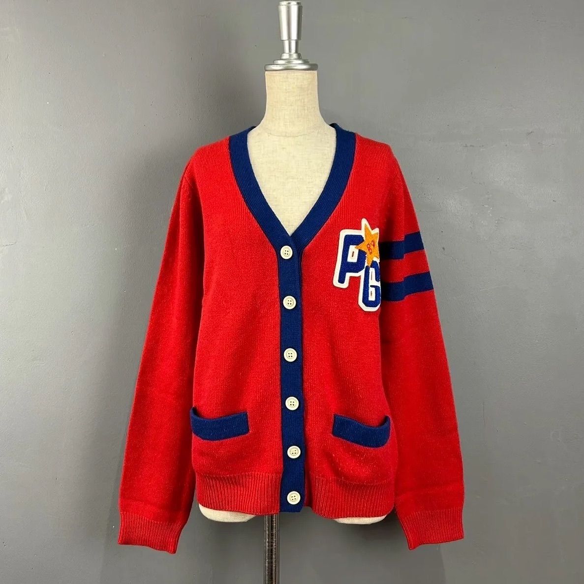 新品＊今期＊パーリーゲイツ＊ワッペン付カーディガン＊0 PEARLY GATES