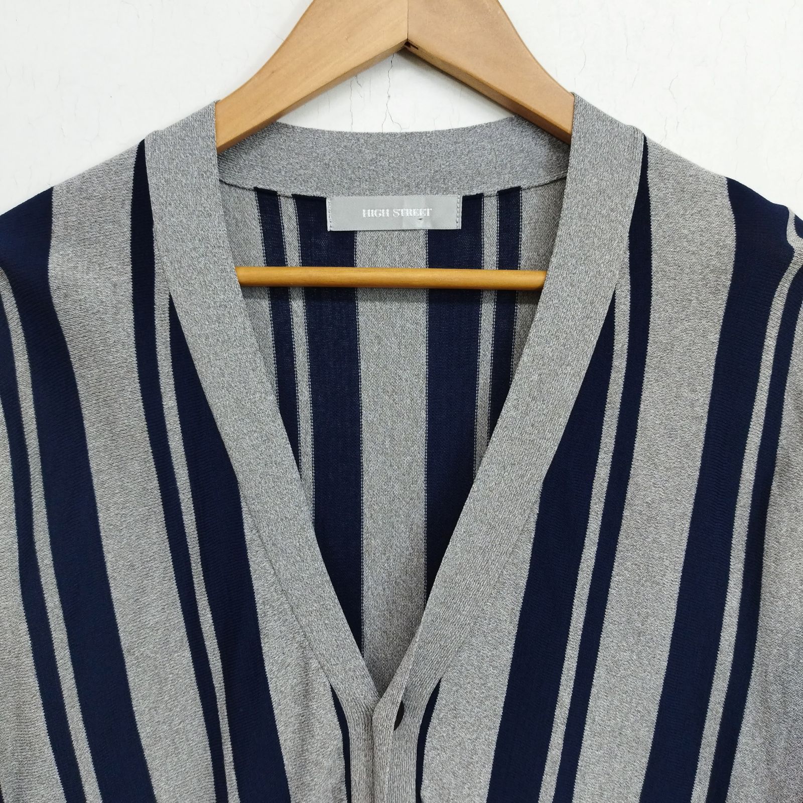 HIGH STREET ハイストリート カーディガン 薄手 ニット Vネック 