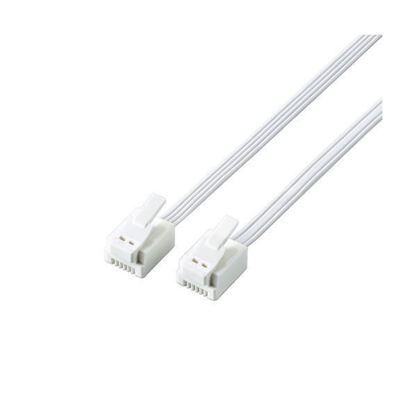 （まとめ） エレコム ツメ折れ防止モジュラーケーブル MJ-T3WH 〔×10セット〕